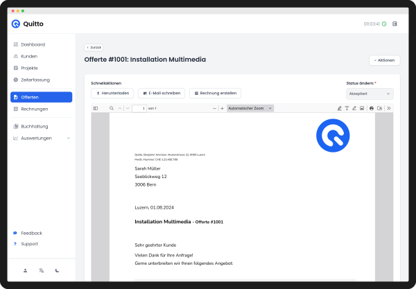 Quitto applikation offerten 03