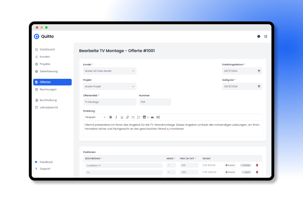 Offerte schreiben